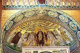 Mosaïques du VIe&nbsp;siècle ornant la voûte de l'abside