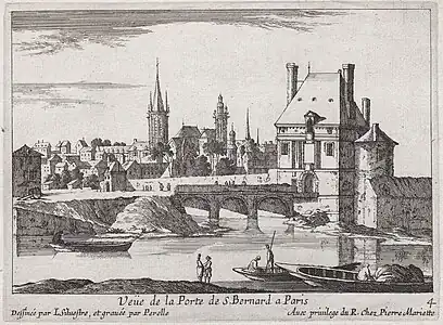 La porte Saint-Bernard, par Israël Silvestre - ca. 1650