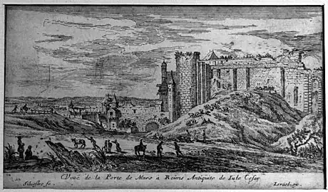 Porte de Mars à Reims, gravure du XVIIe&nbsp;siècle2
