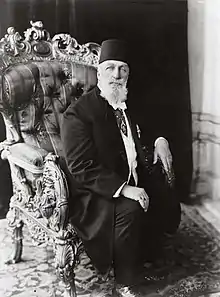 Portrait du dernier calife Abdülmecit II de 1922 (année d'abolition du sultanat) à 1924 (année d'abolition du califat)
