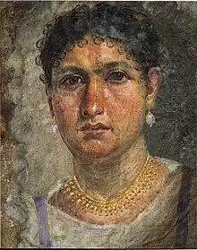 Portrait funéraire de la momie d'Aline, 24 apr. J.-C. Neues Museum.