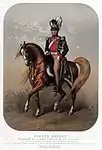 Portrait équestre de Petrus Regout (lithographie en couleurs).
