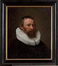 Portrait du bourgmestre de Leyde, Jan Janszoon Orlers, par Pieter Dubordieu&nbsp;(en), 1640.