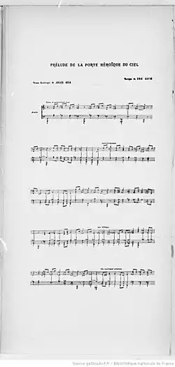 première page de la partition