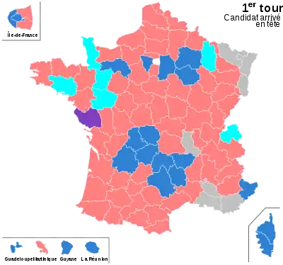 Candidat arrivé en tête