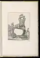 Cartouche avec une fontaine dans un jardin en arrière-plan, ca. 1748-1759, Paris, bibliothèque de l’INHA, coll. Jacques Doucet