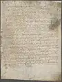 Procès-verbal d'élection consulaire (1294), le plus ancien document des archives publiques de la Ville de Lyon.