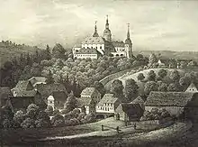 Vue du château vers 1841