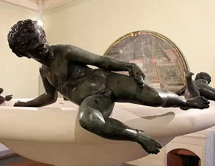 Putto du bassin de la fontaine d'Hercule, Florence, Villa Medicea La Petraia.