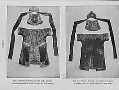 Qarftan et ancienne frimla (devant et dos), au début du XXe siècle