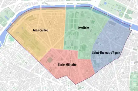 Quartiers du 7ᵉ arrondissement de Paris.