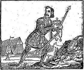 Maugis dérobant des objets de valeur à Charlemagne.