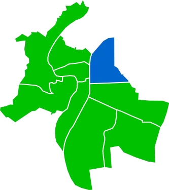 Liste en tête par arrondissement au premier tour.