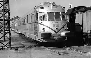 Rame Fiat RENFE 595 au dépôt d'Irun (1955).