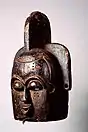 Masque heaume emboli. Bois, 41 cm. République du Congo, XXe siècle
