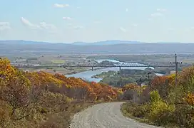 Vue de la Suifen depuis le volcan Baranovski.