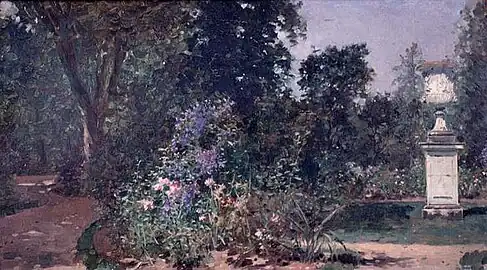 Versailles, le jardin du Roi, 1914, huile sur toile, 17&nbsp;×&nbsp;30&nbsp;cm, Versailles, musée Lambinet.