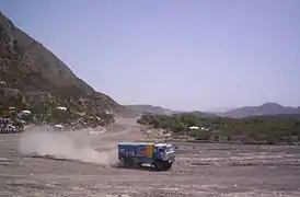 Le camion de l'équipage no&nbsp;505 : Ilgizar Mardeev (RUS), Viatcheslav Mizyukaev (RUS) et Andrey Karginov (RUS) (camion Kamaz 4326)