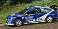 Sur une Ford focus lors du rallye de Finlande 2010