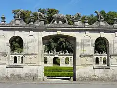 La haie cygénétique sud, vue vers le nord.