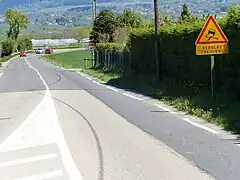 Panneau AK4 à Reignier.