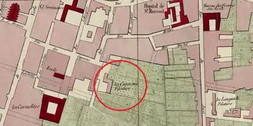 Reims Filature des Capucins extrait plan Hertau.