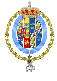 Armoiries  exposées dans l'église de Riddarholmen à Stockholm.