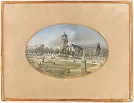 Rennes, Carré Du Guesclin et église Saint-Melaine, 1845-1850, Rennes, Musée de Bretagne