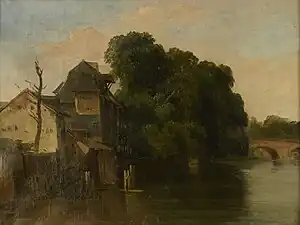 Rennes, le moulin de la Poissonnerie au bord de la Vilaine, 1836, Rennes, Musée de Bretagne