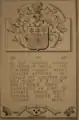 Pierre tombale de Charles de Prelle dit Compère (1558–1608) et d'Antoine de Prelle dit Compère († 1644).