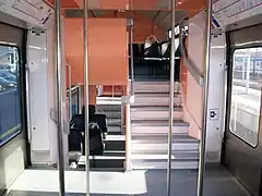 Vue des deux niveaux depuis une plate-forme d'extrémité.