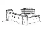 Restitution du château du XIVe&nbsp;siècle.