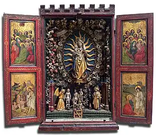 Retable flamand du Brabant (XVIe siècle).