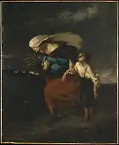 A l'abri de l'orage, vers 1846, huile sur toile, 46,4&nbsp;×&nbsp;38,1&nbsp;cm, New York, Metropolitan Museum of Art