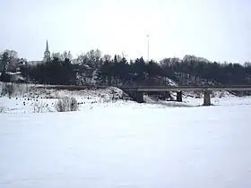 Pont sur la rivière Nicolet à Sainte-Monique.