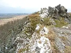 Le Roc'h Trévézel sous la neige.