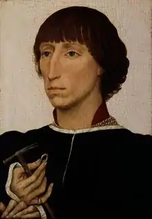 Rogier van der Weyden,Portrait de François d'Este (1450), 29,8 × 20,3 cm.