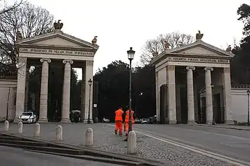 Propilei di Villa Borghese sul Viale Washington