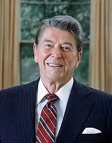 Ronald Reagan, président des États-Unis sortant