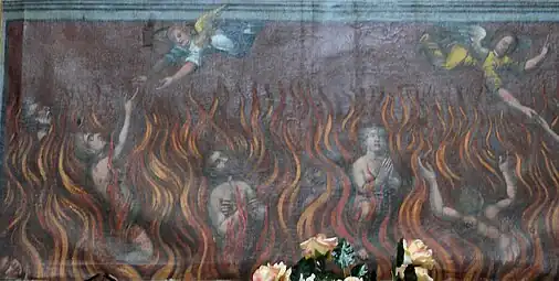 Ecce Homo, partie inférieure du tableau : Anges sauvant les âmes de l'EnferJean Rocca (1634)