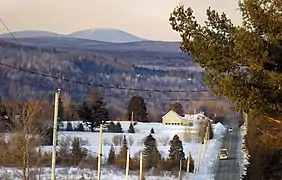 Vue vers l'est depuis Bury.