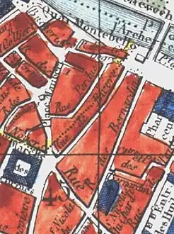 Rue de Bièvre - plan de Paris d'Ambroise Tardieu - 1839.