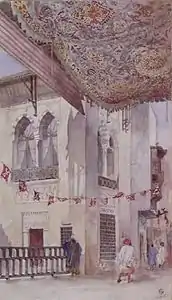 Rue du Caire recouverte d’un dais (1898), aquarelle sur papier collée sur carton, 43,2&nbsp;×&nbsp;24,9&nbsp;cm, Paris, École nationale supérieure des beaux-arts.