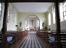 Intérieur de l'église catholique Saint-Georges de Rumersheim.