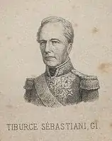 Le maréchal de camp Tiburce Sébastiani (1re brigade)