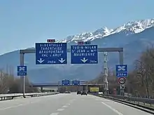 Séparation des autoroutes A43 et A430