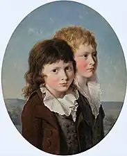 Les jumeaux Charles-Alphonse et Pierre-Emmanuel Seriziat (portrait par Serangeli, 1795, Musée Fabre).