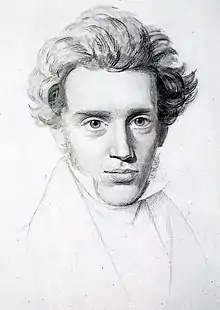Portrait peint de Søren Kierkegaard