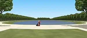 Vue simulée du canal de Stains au XVIIIe&nbsp;siècle