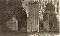 Abbaye de Bon-Repos : la chapelle en ruines (carte postale, vers 1920).